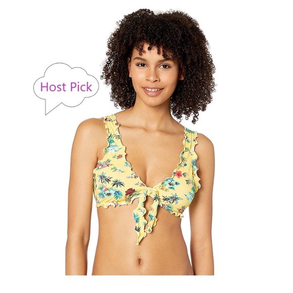 Hobie Yellow Tropical Bikini Top - Picture 1 of 5